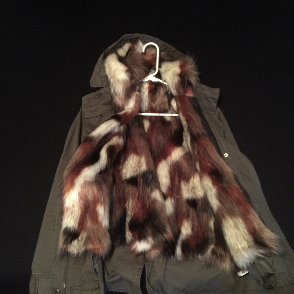 America Eagle jacket with removable fur vest